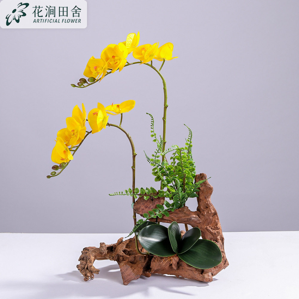 仿真花蝴蝶兰手感单枝高