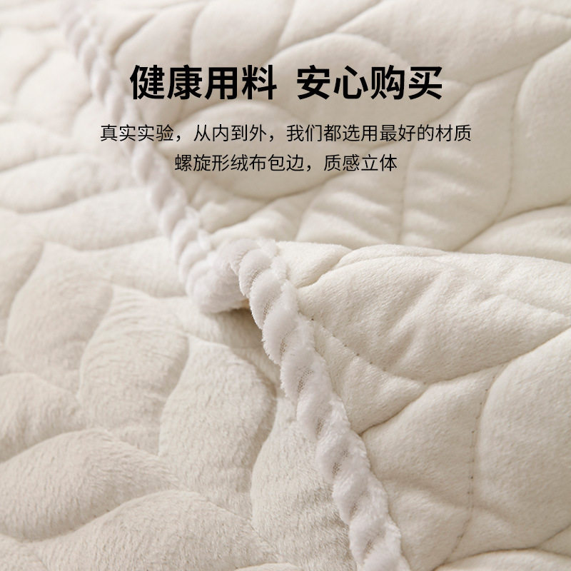 四季通用简约纯色沙发垫秋冬加厚毛绒沙发套罩复古防滑纹理沙发巾