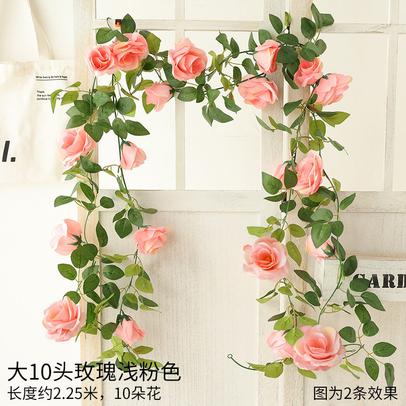 仿真玫瑰花藤假条空调栅