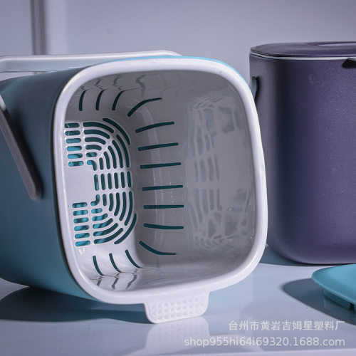 桌面厨余桶带盖厨房垃圾
