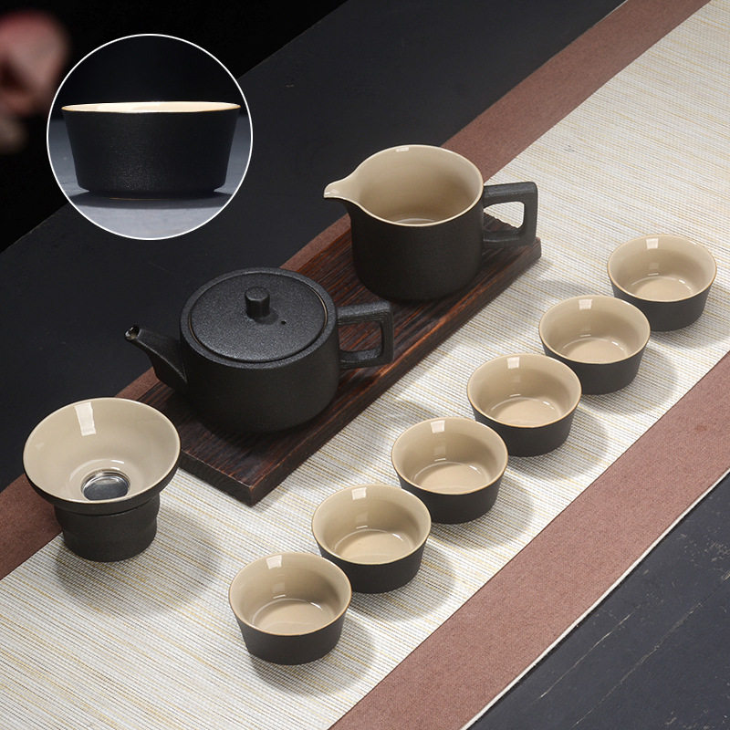 黑陶功夫茶具套装全套家