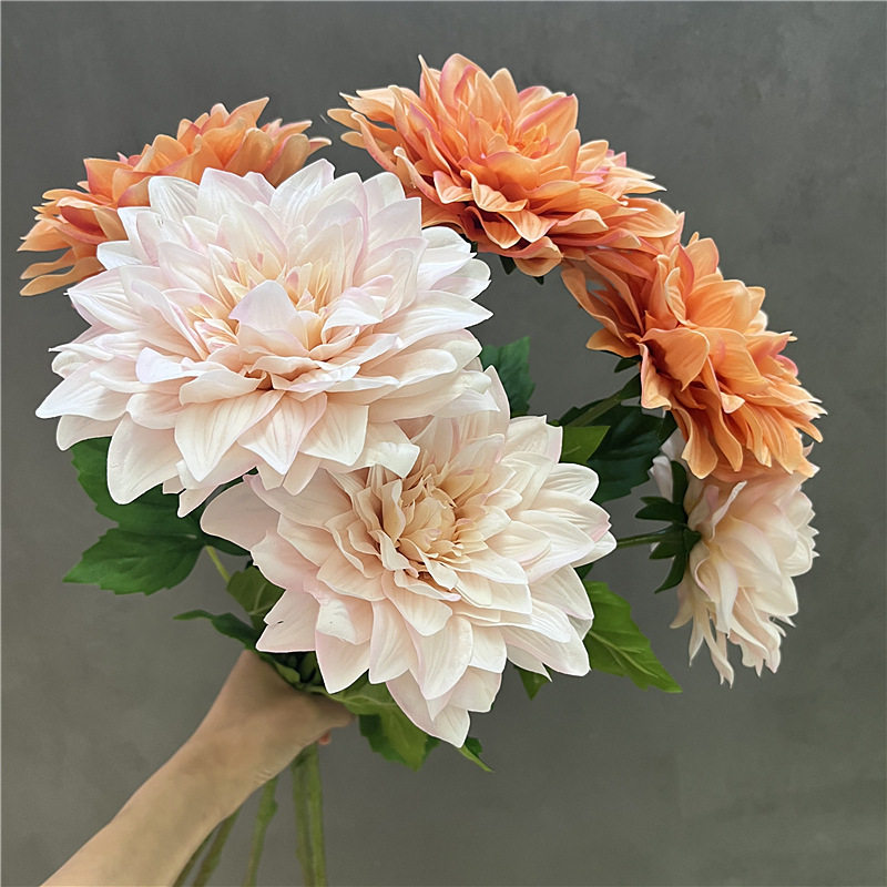 仿真花手感保湿大丽花假
