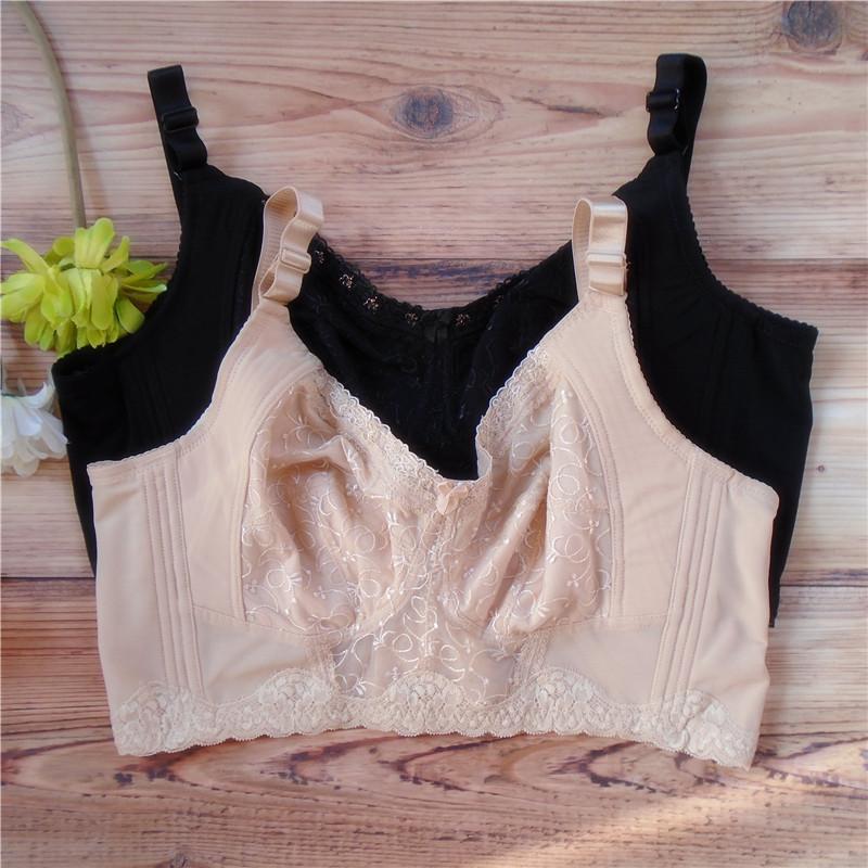 无钢圈 超薄杯大尺码大罩杯BC DEF胖MM100尺码侧收副乳五排扣文胸