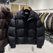 新款 时尚 立领短款 2025冬季 加厚男士 羽绒服潮新国标90白鸭绒面包服