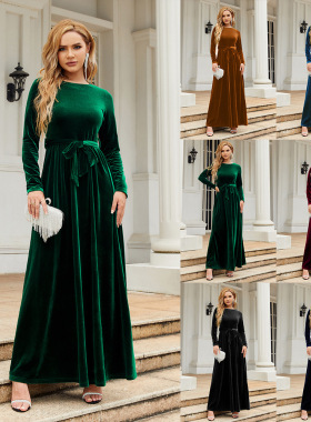 裙 women's Temperament Autumn spring feminine slim fit dress