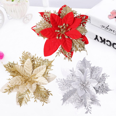 red Christmas garland decoration party xmas Flowers 圣诞花