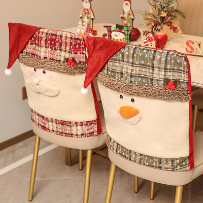 seat cover hooded snowflake chair cover Christmas decoration