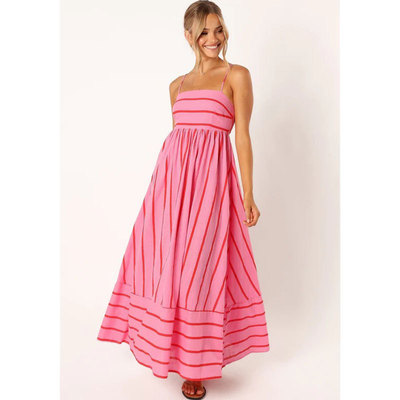 Spring/Summer Style Holiday Strap Dress Mid Waist women女裙