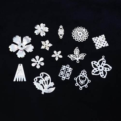 diy饰品配件苗寨民族风帽子冰箱贴手工发簪头饰材料金属片仿银饰