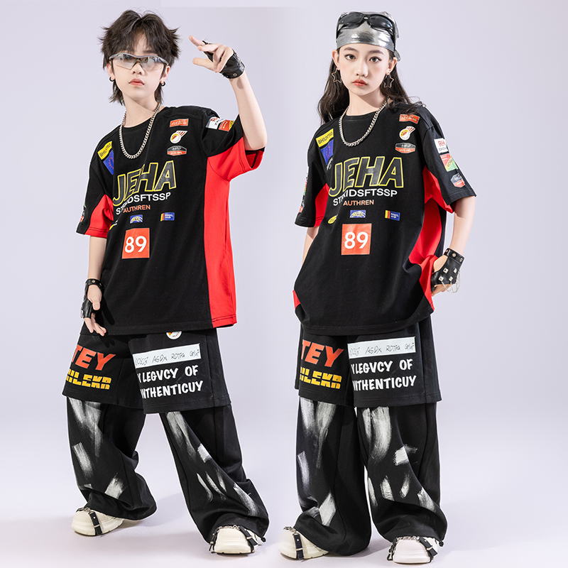 街舞儿童潮服套装爵士舞练功表演