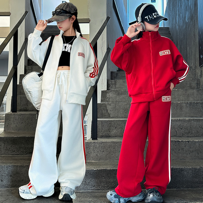 潮牌女童运动爵士舞练功服