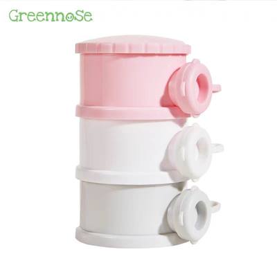日本绿鼻子greennose婴儿奶粉盒便携密封大容量储存分装盒奶粉格