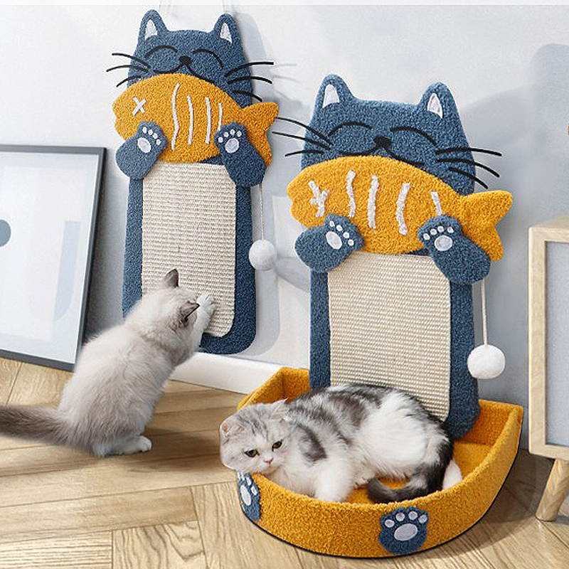猫抓板猫窝一体耐磨耐抓磨爪器立式不掉屑卡通剑麻猫玩具猫咪用品