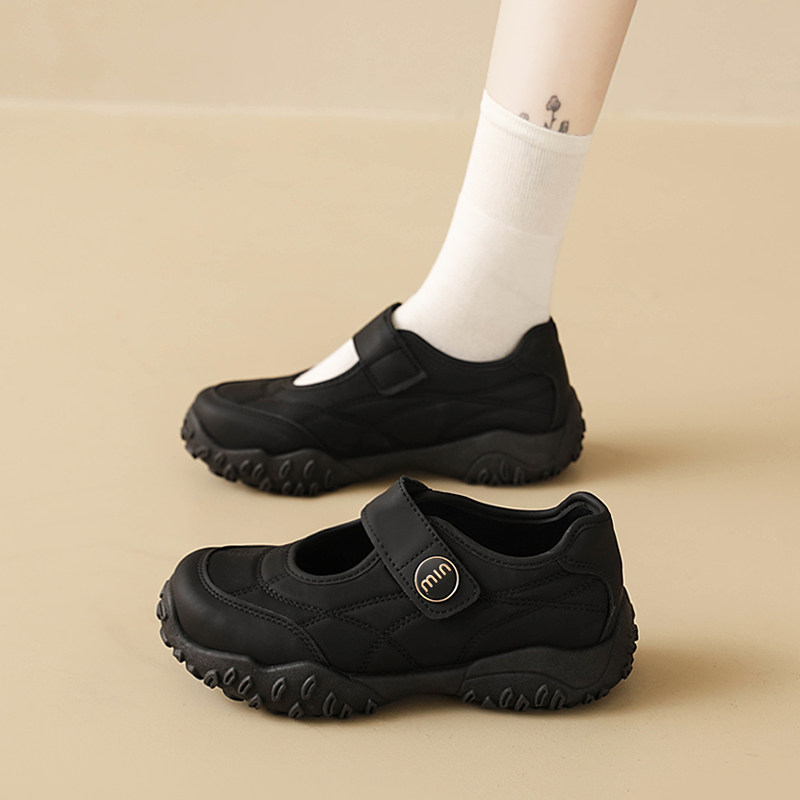 一脚蹬女鞋魔术贴小黑鞋2026新款春季透气舒适软底不累脚单鞋女士,女鞋,时尚休闲鞋,淘宝优惠券,粉丝福利购,淘宝优惠卷