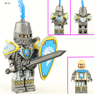 适配乐高中世城堡骑士白马士兵火龙中古骑士团拼装积木人仔玩具