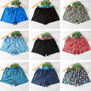 夏季 出口欧美外贸尾货阿罗裤 平角内裤 男士 宽松肥佬纯棉 加肥加大码