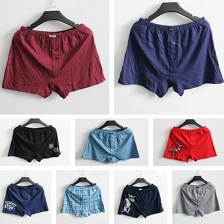 外贸出口俄罗斯男士平角内裤纯棉