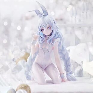 碧蓝航线跪姿恶毒号手办懒懒白兔二次元兔女郎美少女模型桌面