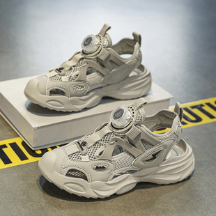 帮豋官方正品童鞋男女夏季爆款中大童包头超轻鞋底休闲沙滩凉鞋