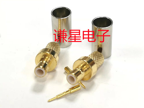 SMB-J-3 射频连接器 SMB公头 压接50-3线 配接RG142/RG223/RG58线