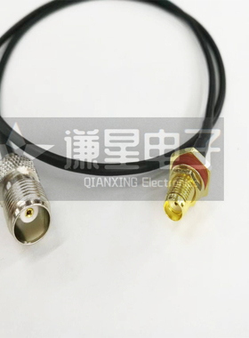SMA-KY/TNC-K连接线 开天窗TNC-1.5转SMA大六角带防水盒接黑色178
