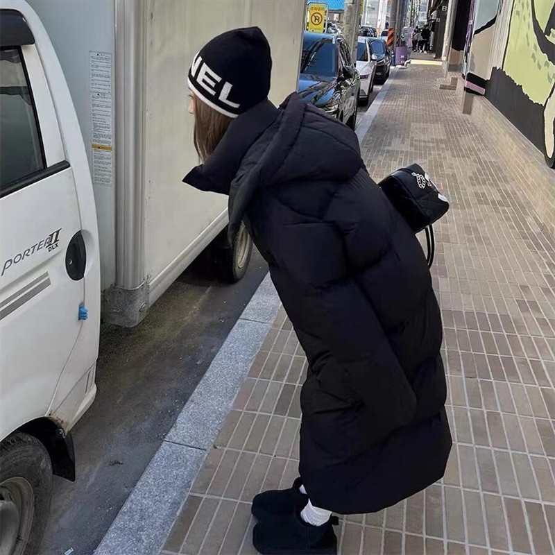 羽绒棉服女冬季2024年新款中长款棉衣冬装厚外套宽松脚裸超长过膝
