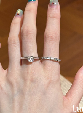 S925纯银孤独星球锆石戒指女高级