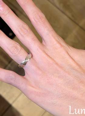 S925纯银莫比乌斯环波浪戒指轻奢