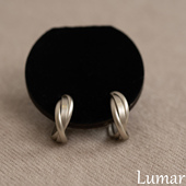 S925银复古旧做几何交叉无耳洞耳夹女2026新款 高级高气质耳圈耳饰