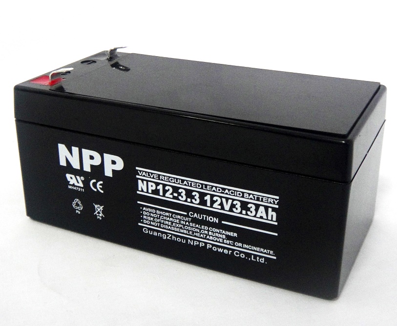 NPP耐普蓄电池NP12-3.3 12V3.3AH 铅酸蓄电池 医疗设备专用电池