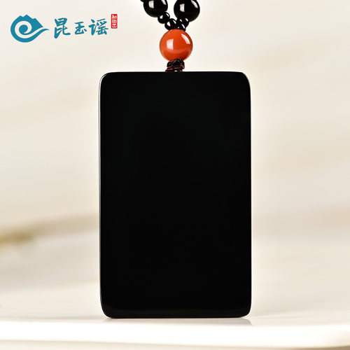 和田玉墨玉吊坠男款女款工艺好