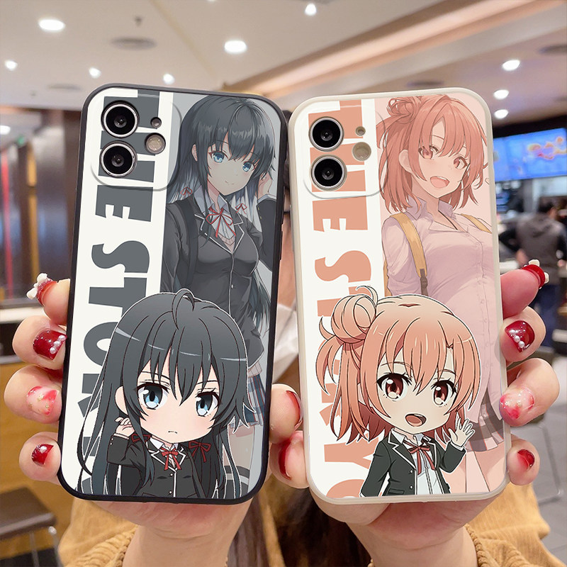 我的青春恋爱物语果然有问题由比滨结衣手机壳直边适用OPPO苹果14promax华为mate50小米vivo红米荣耀IQOO真我