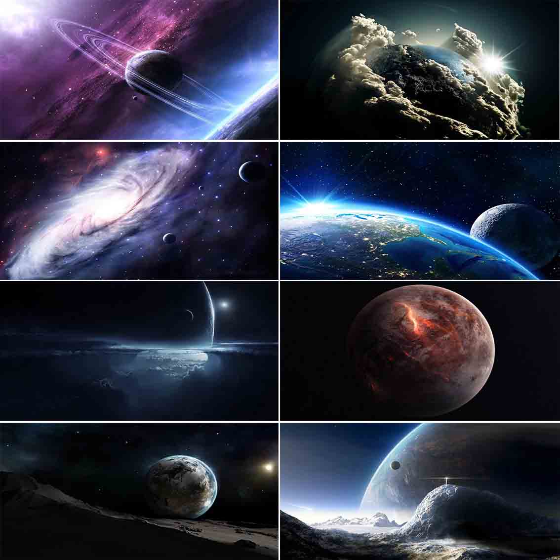 鱼缸背景贴纸壁纸板墙高清立体图3d星球布景画缸外自粘底部贴定制