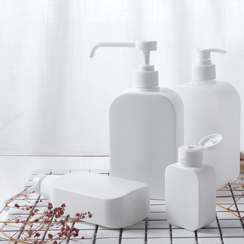 现货hdpe塑料瓶250ml方形洗护瓶按压乳液瓶洗发水沐浴露瓶子