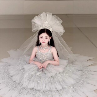 2026儿童礼服高端生日公主蓬蓬裙春秋新女童走秀花童钢琴演出长裙