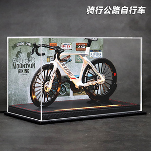 骑行公路自行车模型仿真单车玩具摆件合金山地车模收藏送骑友礼物