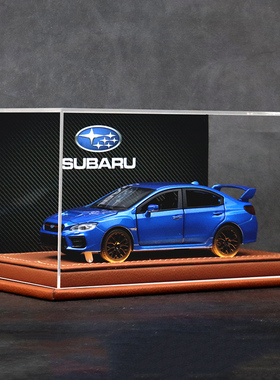 新款斯巴鲁WRX STI合金拉力赛车模型汽车玩具收藏灯光车模礼物男