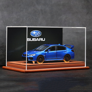 新款斯巴鲁WRX STI合金拉力赛车模型汽车玩具收藏灯光车模礼物男