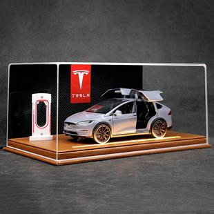 特斯拉Model X车模仿真合金SUV新能源汽车模型收藏摆件送男生礼物