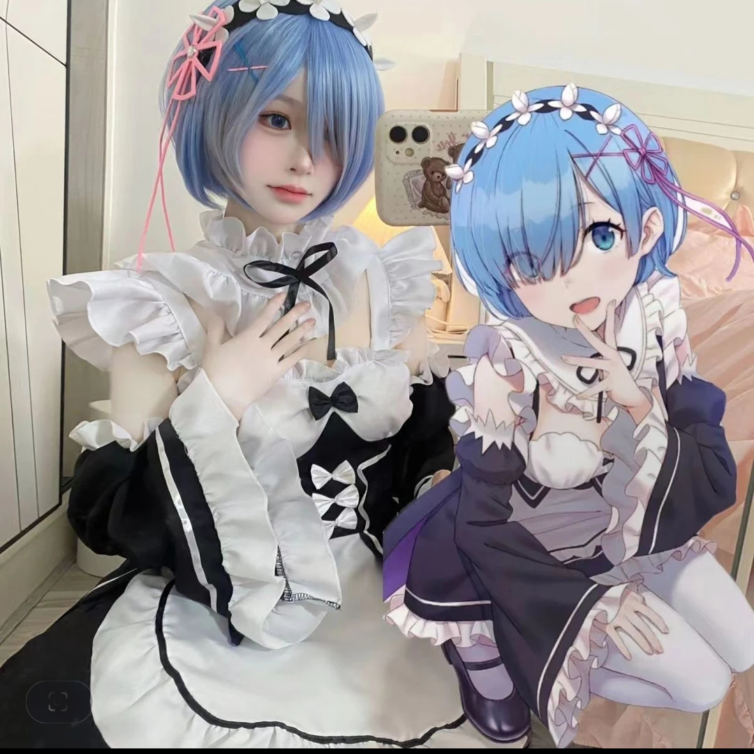 蕾姆拉姆cos服从零开始异世界生活动漫女仆装cosplay假发套装c服