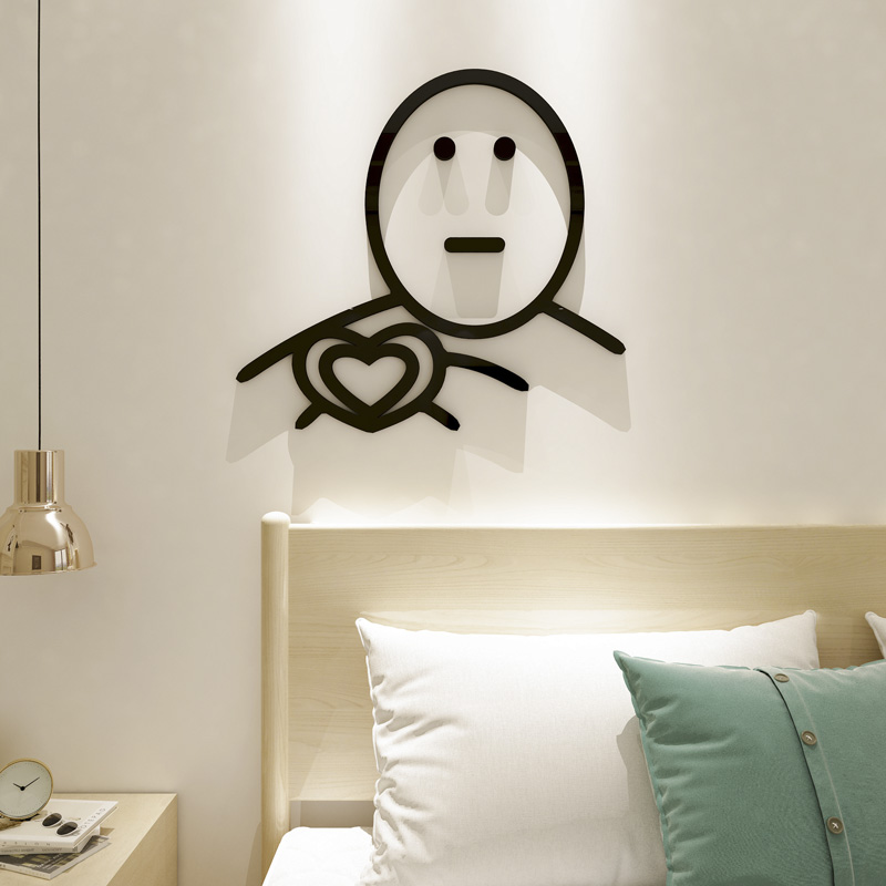 北欧风3d立体墙贴纸自粘餐客厅沙发背景墙面装饰房间卧室床头布置图片