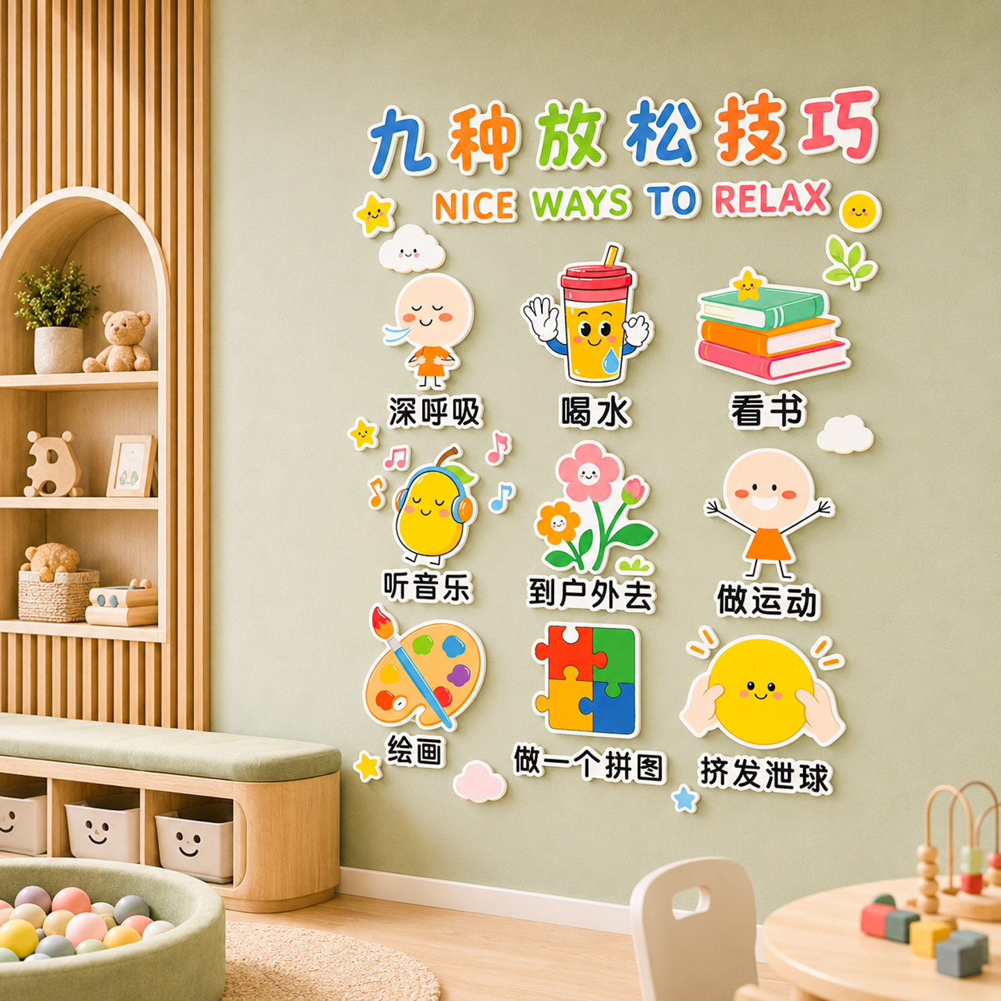 【心理健康文化墙】心灵驿站装饰