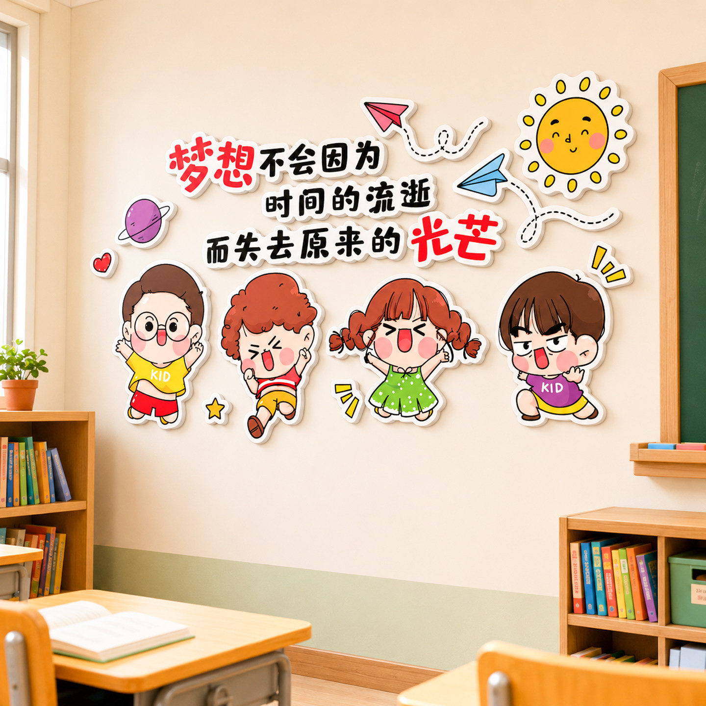 【班级文化励志标语】立体墙贴
