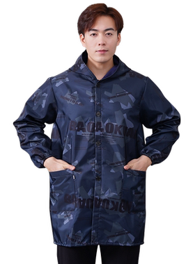 纽扣款保暖工作服男加绒罩衣