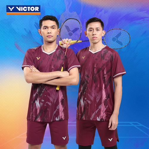 VICTOR胜利威克多羽毛球服签约球员大赛服T恤短袖T-55000 T-56000