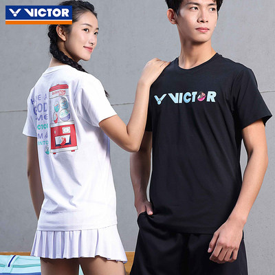 新品victor胜利羽毛球服威克多比赛训练短袖T恤速干透气T-40024
