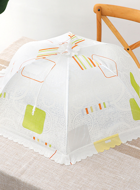 网红盖菜罩新款夏季透气防尘遮菜罩可折叠大号圆形饭罩防苍蝇神器