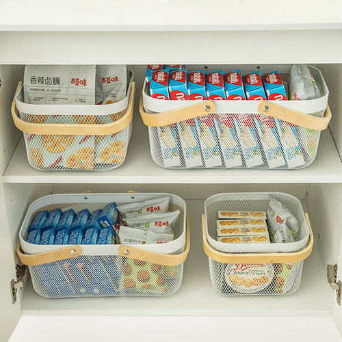 家用收纳筐杂物零食蔬菜收纳大号