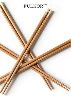 竹木筷子无漆无蜡家用天然原木防滑耐高温商用餐饮酒店创意拼接筷