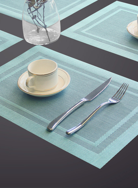 欧式PVC西餐垫防水防油高级餐桌垫家用酒店饭店餐厅杯垫碗盘垫子